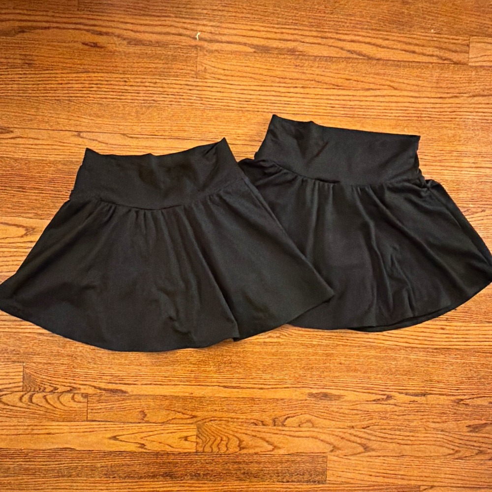 Old Navy CloudComfy Extra High-Rise Black Active Skort S Uniform Lot of 2